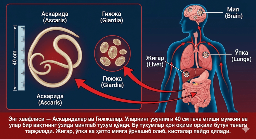 Аскарида ва хавфли қуртлар